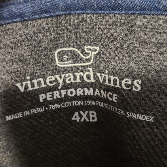 Vineyard Vines Blue 1/4 zip 4XB - Picture 2 of 3